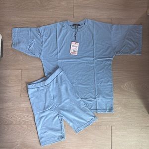 Biker short & Oversized tee set